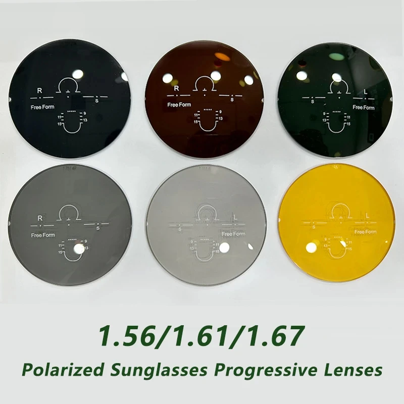 

Sunglasses Polarized Progressive Lenses 1.50/1.56/1.61/1.67CR39 Optical Prescription Sunglasses Lenses UV Men Women