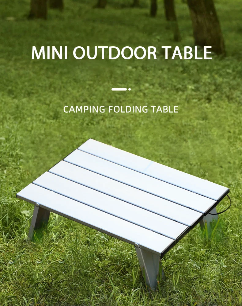 Description Picture 2 of itemWESTTUNE Mini Camping Table Ultralight Portable Aluminum Alloy Outdoor Table Roll-Up Folding Table for Backpacking Picnic BBQ
