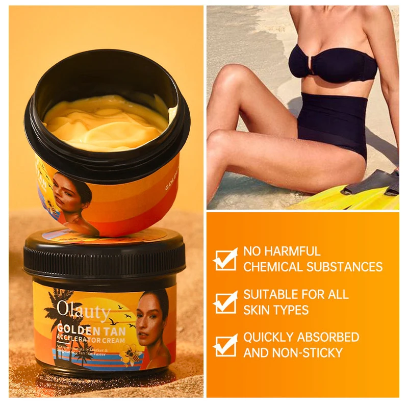 Natural Tanning Cream 40g Bronze Moisturizer Sunscreen And Moisturizing 2-in-1 Skin Care Lightweight Texture For Outdoor Beaches