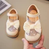 2024 Summer Fashionable Cute Round Toe Breathable Bow Sandals Comfortable Solid Color Casual Girls Lightweight Walking Shoes 2