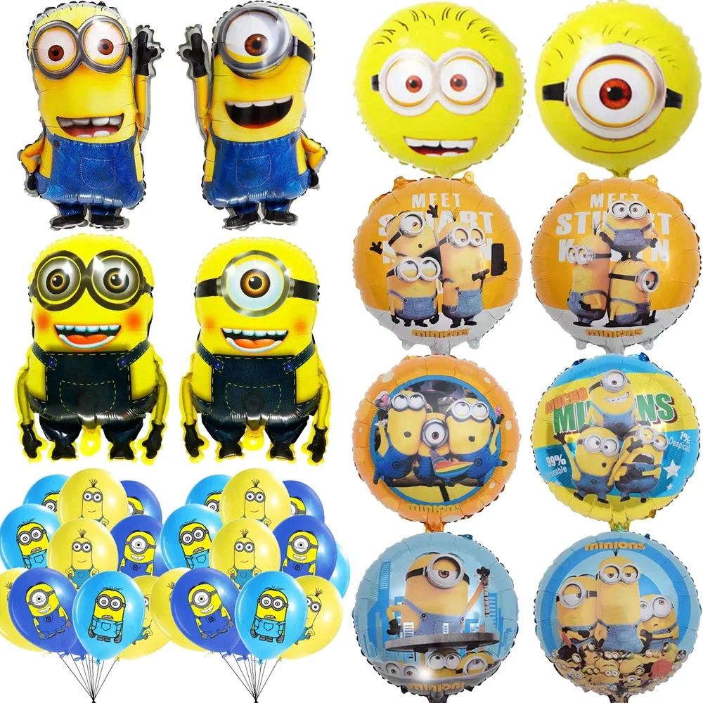 цена Cartoon Banana Man Birthday Party Decorations Cartoon Helium Latex Balloons Set Baby Shower Party Supplies Kids Toy Gifts