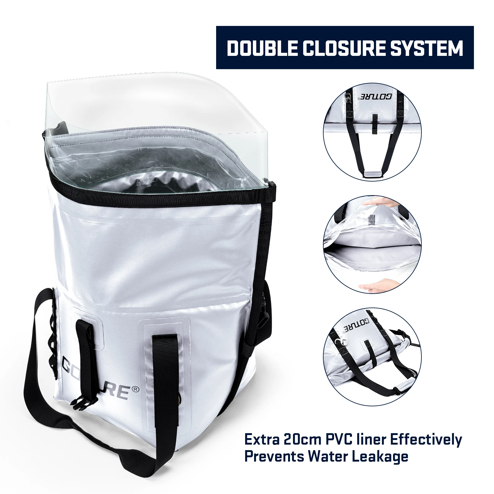 Portable Cooler Bags Thermal Insulation Package Food Cold Drink Camping Refrigerator car Ice Pack Picnic Lunch Bag Goture