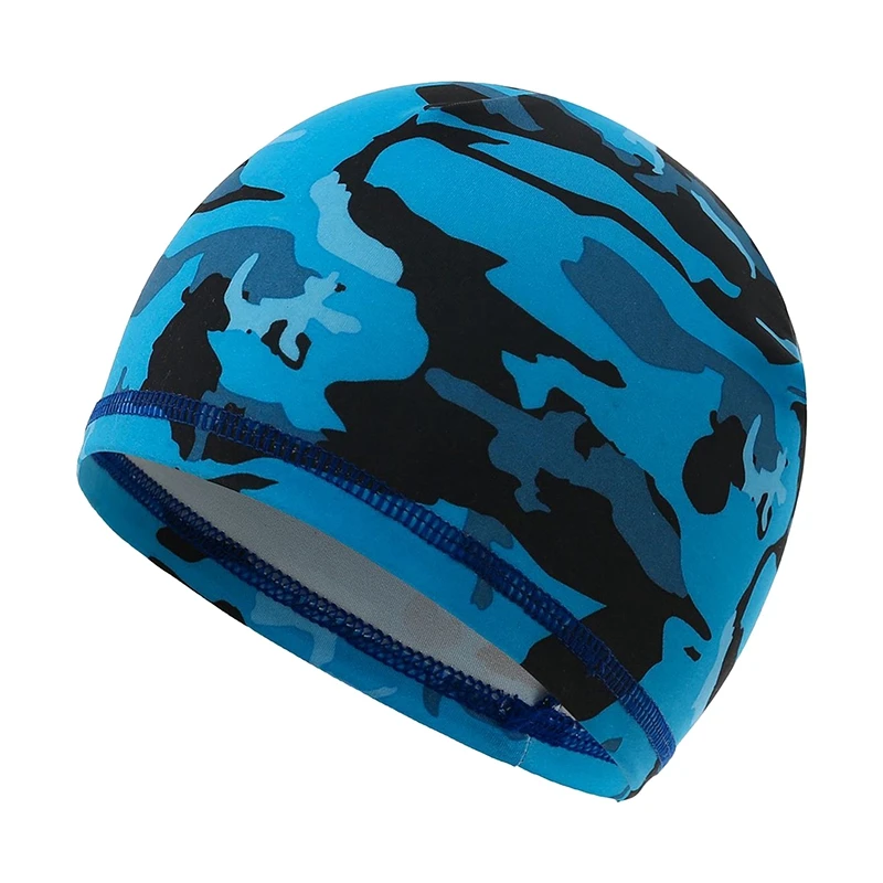 Description Picture 6 of itemSummer Swimming Cap Plus Size Adult Ear Protection Long Hair Cover Outdoor Sports Bathing Caps Brimless Turban Beach Hats Camo