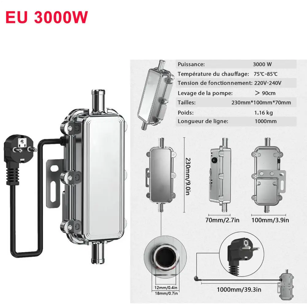 220 V-240 V 3000W Auto Motor- Heizung Vorwärmer Al... - Grandado