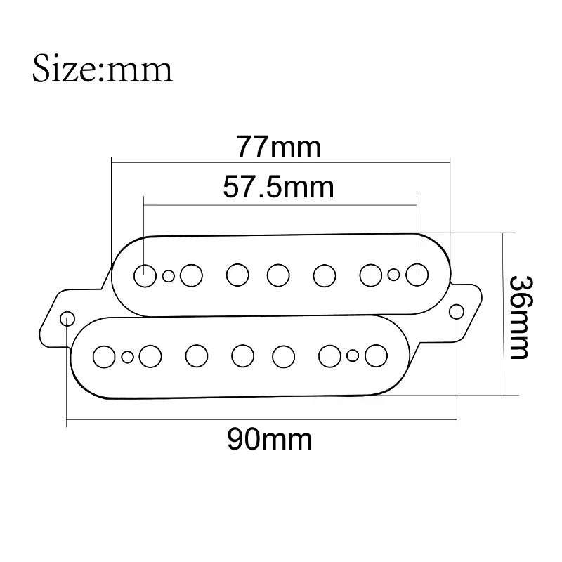 Fan Fret Pickup 7 String Humbucker N-8.8k/B-14.2K 4