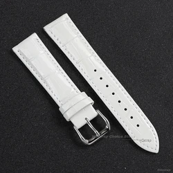 Premium Leather Watch Strap - Universal Replacement for Men & Women, Multiple Size Options Available (White)