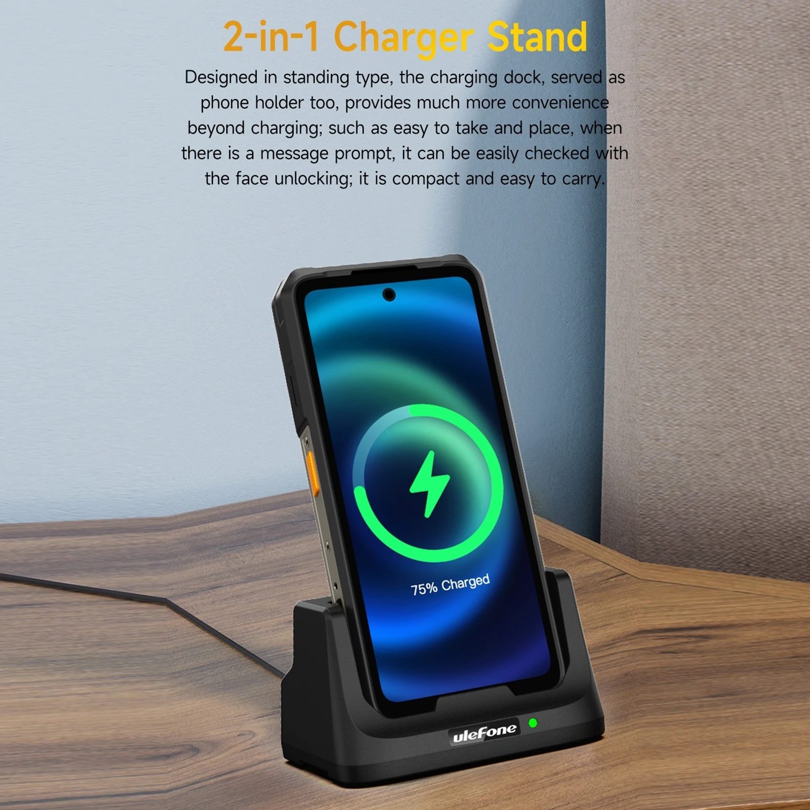 Ulefone Armor 26 Wireless Charging Stand UAS22 33W Desk Charging Dock Armor 26 Ultra  & Mobile Phone Holder