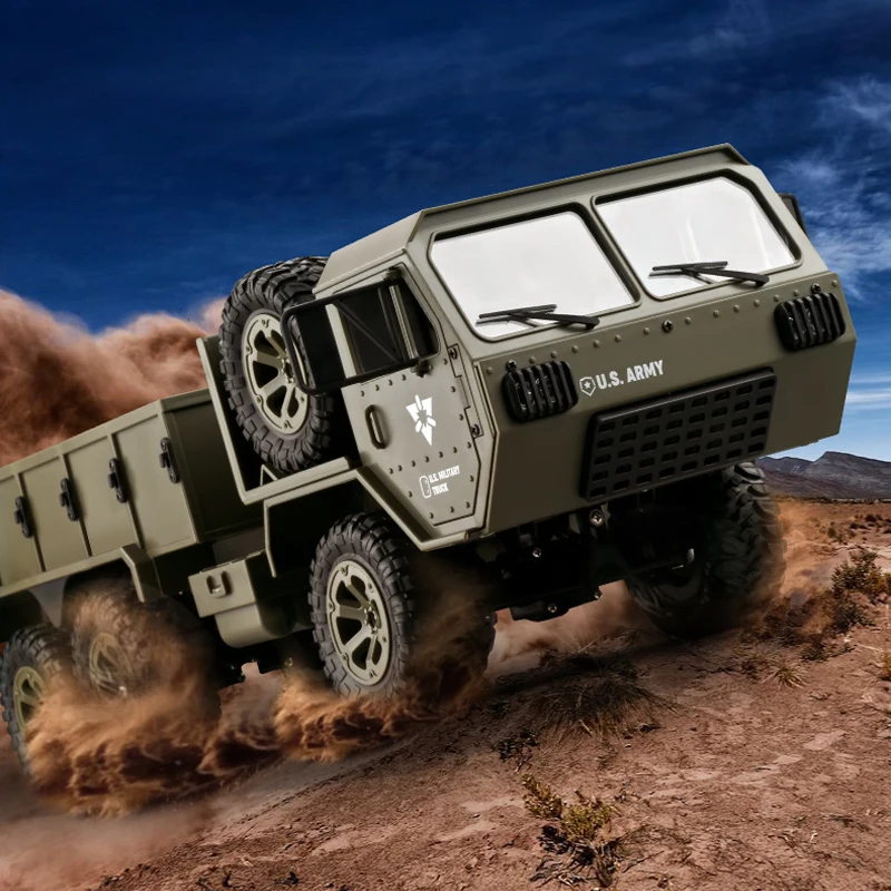 FY004A RC Car 6WD Military Card with Differential Simulation RC Off road Vehicle Full Scale Remote Control Car Model Toy 2
