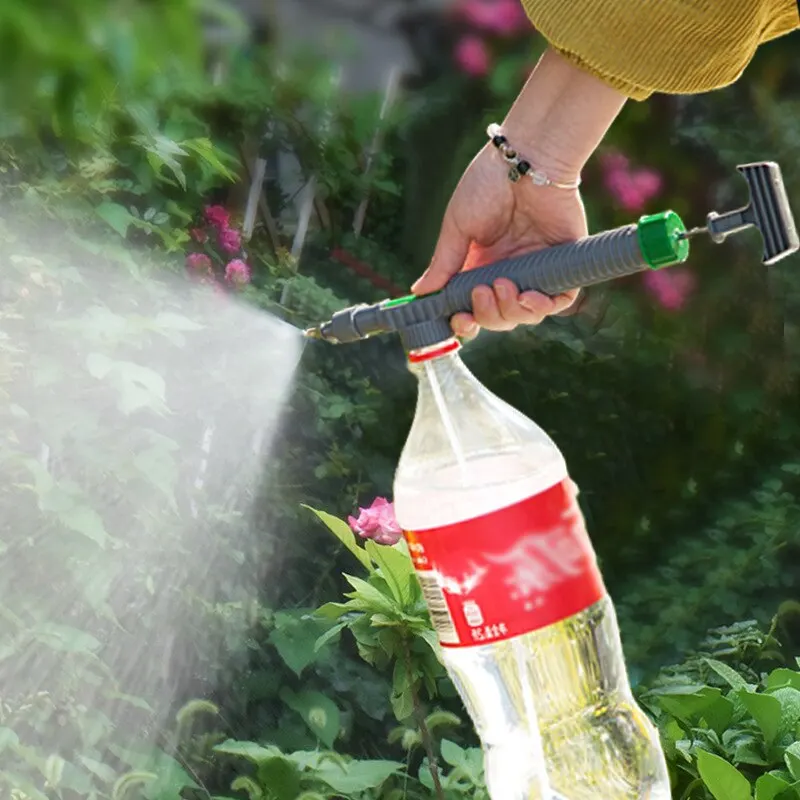 Gardening Watering Sprayer Beverage Bottle Watering Can High Pressure Small Manual Pressure Adjustable Spray Head 2