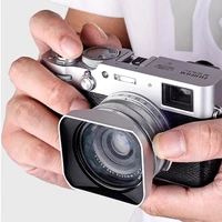 Square X100VI Shading Hood Compatible With Fujifilm X70 X100S X100T X100 X100F X100V Lens Filter Adapter Ring Metal Mount - Image 3