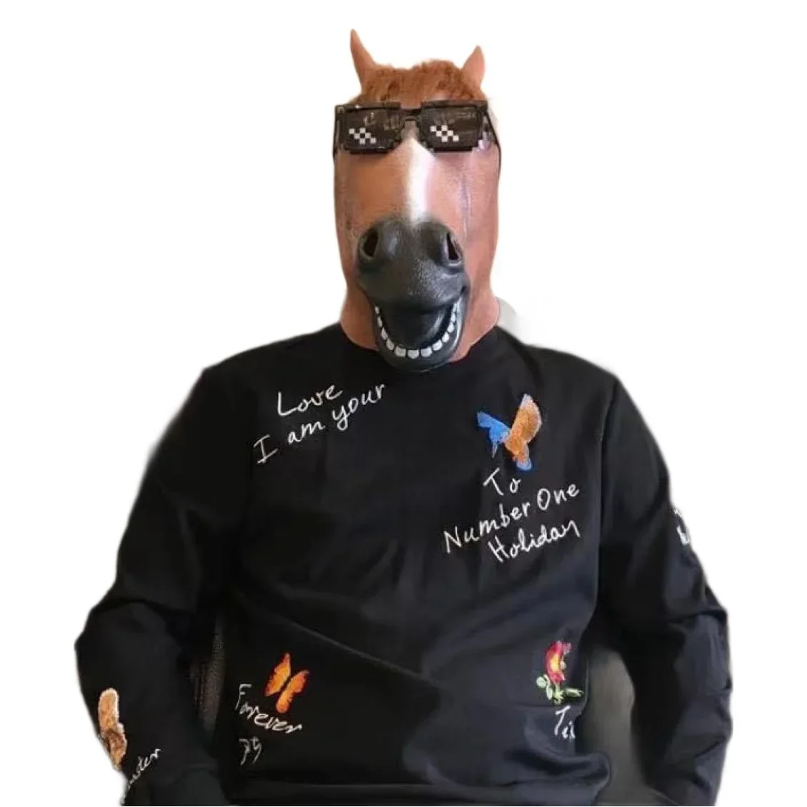 Horse Head Mask Halloween Cosplay Costume Creepy Animal Costume Prop Headgear Halloween Decor Funny Rubber Animal Head Mask