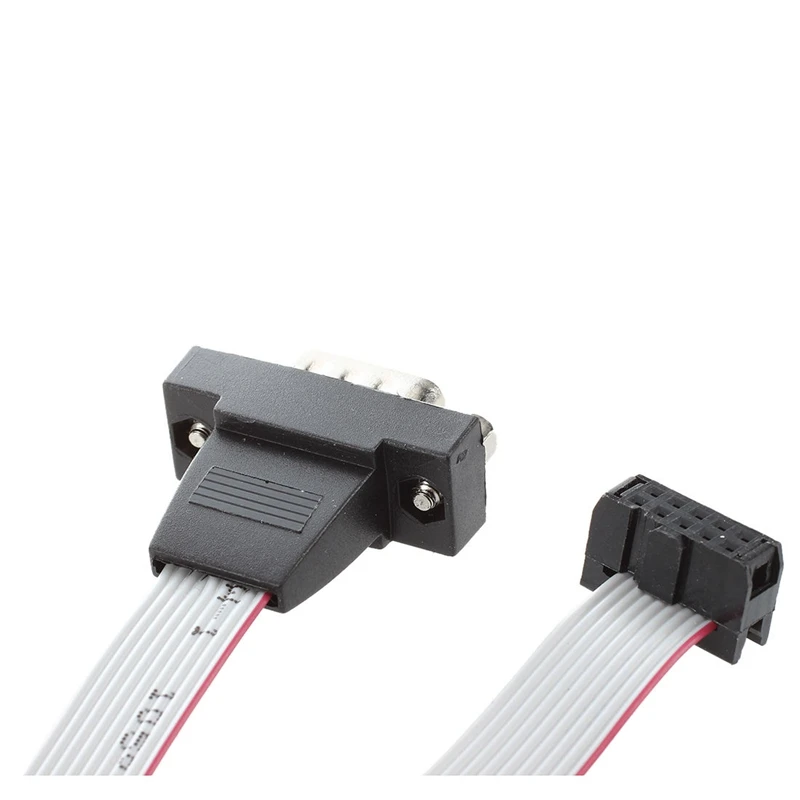2X DB9 RS232 To 10 Pin Ribbon Cable Connector Adapter
