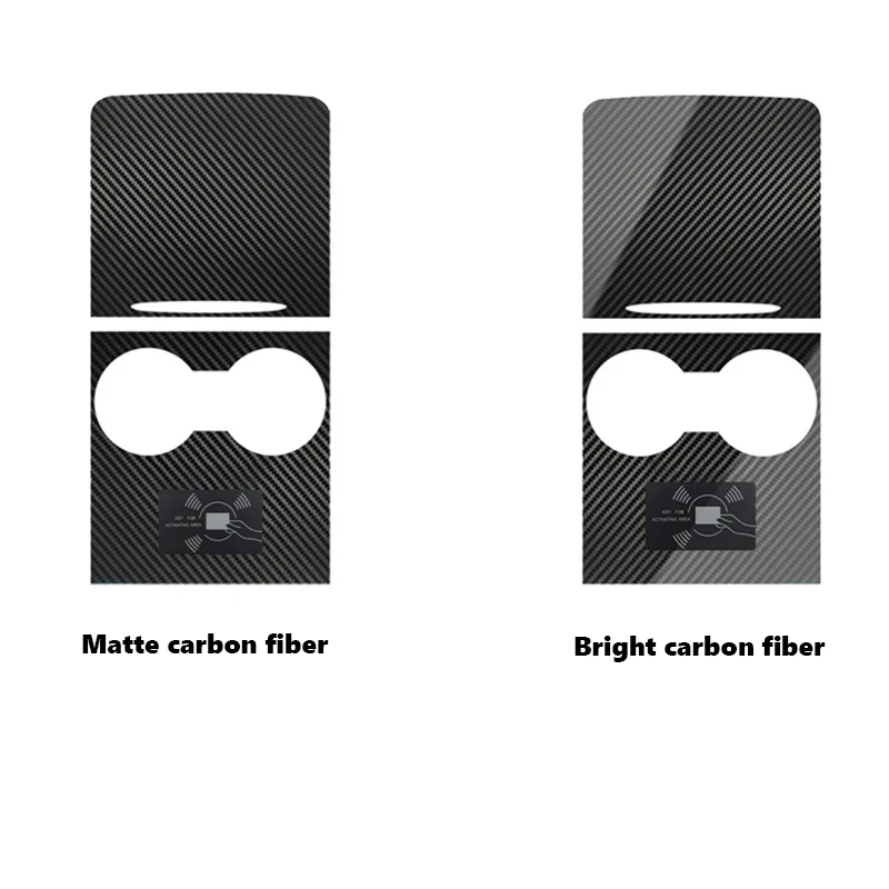 Ultra-Thin Real Carbon Fiber Center Console Cover - Sleek Design, Non-Interfering Functionality