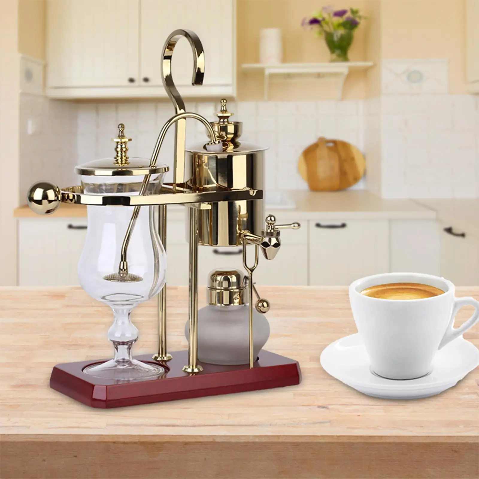 Siphon Coffee Maker Anti Slip Kitchen Cookware Manual Elegant Belgium Brewing Machine for Hotel Kitchen Camping coffee