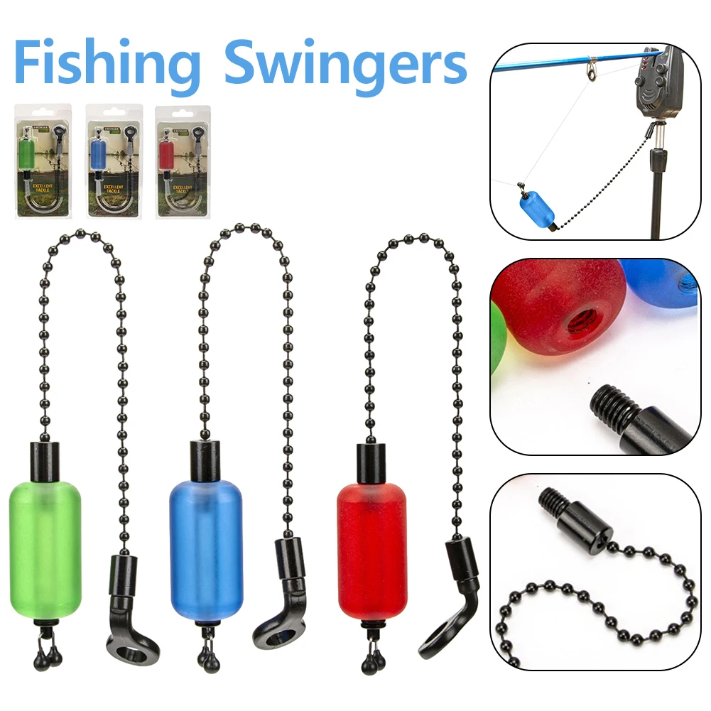 

Fishing Alarm Luminous LED Oscillating Portable Iron Mini Carp Bait Chain Indicator Alarm Fishing Gear Accessories