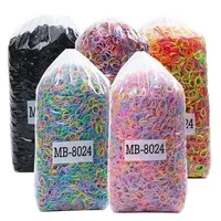 1000Pcs Colorful Disposable Hair Bands Girls Elastic Rubber Band Kids Ponytail Holder Headband Children Hair Accessories