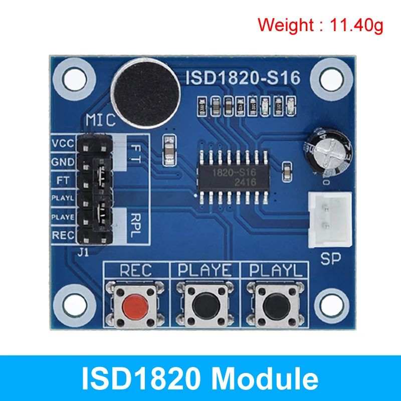 Enhanced Voice Recording Module with Microphone and Loudspeaker