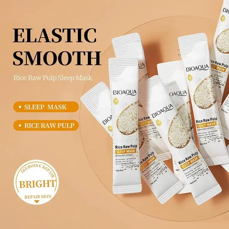 

Rice Raw Pulp Whitening Sleep Mask Anti-Aging Fades Fine Lines Moisturizing Rejuvenating Oil-Control Repair Face Care Cosmetics