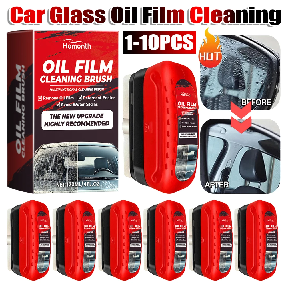 Oil Film Remover Removes Dirt Auto Glass Sponge Cleaning Brush Windshield Oil Film Stain Removal Glass Cleaning Brush