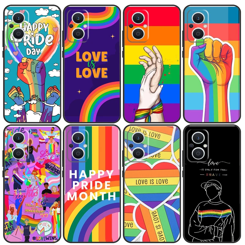 Lgbtq Lesbiche Gay Pride Rainbow Cover Per Oppo Reno 10 Pro 8T 2Z 4Z 5Z 4 5 6 7 8 Lite Oppo Find X6 X5 X2 X3 Pro Lite Case