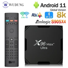 X96 Max Plus Ultra Android11 Smart TV Box Amlogic S905X4 4G 32G/64G 2.4G&5.0G Dual WIFI USB3.0 8K HD Set-Top Box x96 max+ ultra
