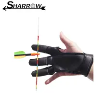 

1pc Archery Finger Glove Finger Guard Right Hand Left Hand Leather Glove Protector Finger Shooting Accessories