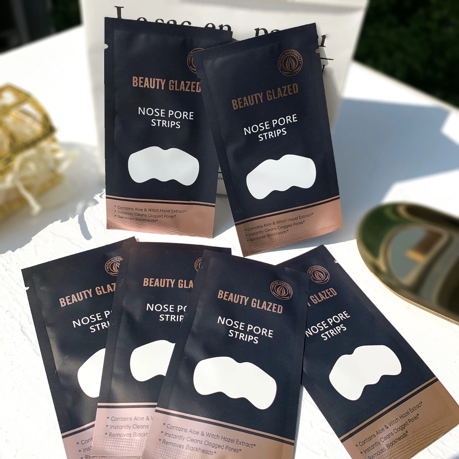 BEAUTY GLAZED Nose Blackhead Remover Deep Cleansing Nose Pore Strips Cleaner