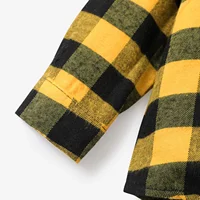 PatPat Baby Boy Classic Grid Hooded Top  Grid/houndstooth Classic Suitable for Autumn Season Soft and Comfortable 4