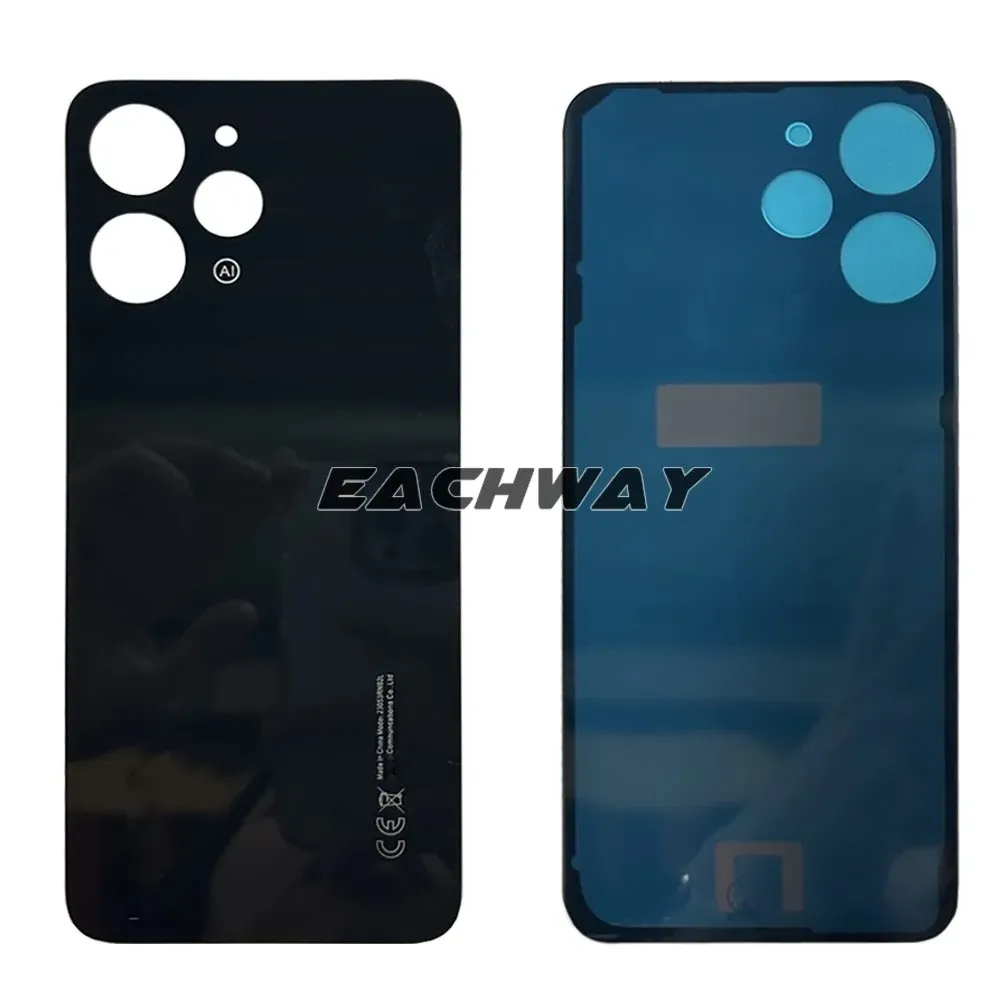 Glass for Xiaomi Redmi 12 Battery Cover Door Rear Glass Housing Case Replace 23053RN02A 23053RN02Y 23053RN02I Back Cover