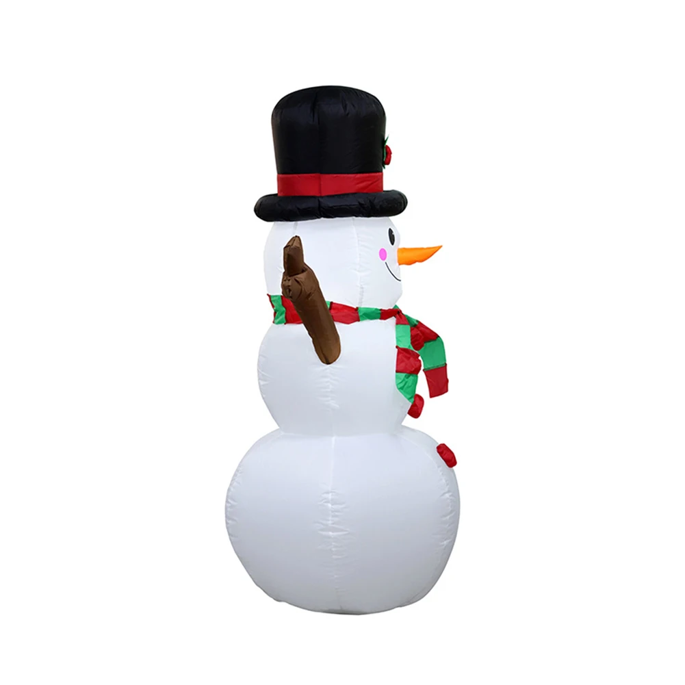 Inflatable Polyester Snowman Ornament with LED Light for Christmas Decor