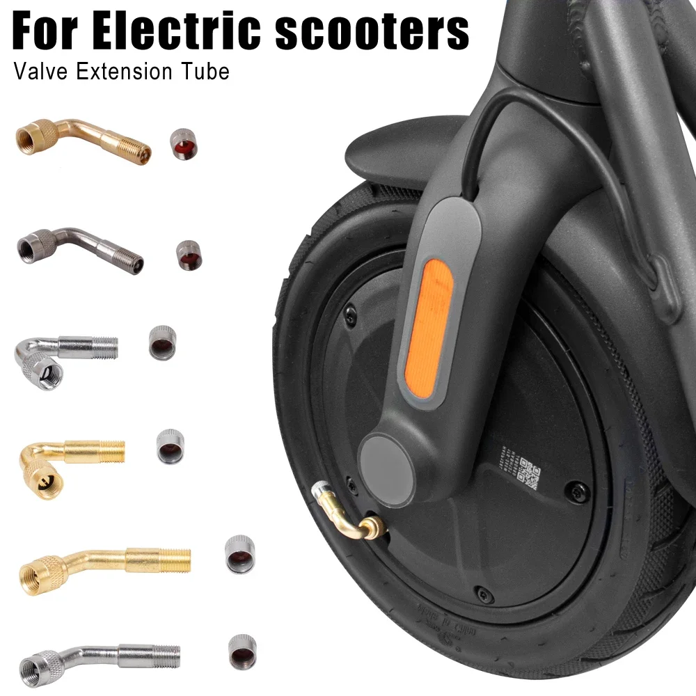 Electric Scooter Accessories Valve Adapter Air Pump Extended Nozzle Hose 45&deg;/90&deg;/135&deg; Air Tyre Valves For Xiaomi M365 PRO 1S