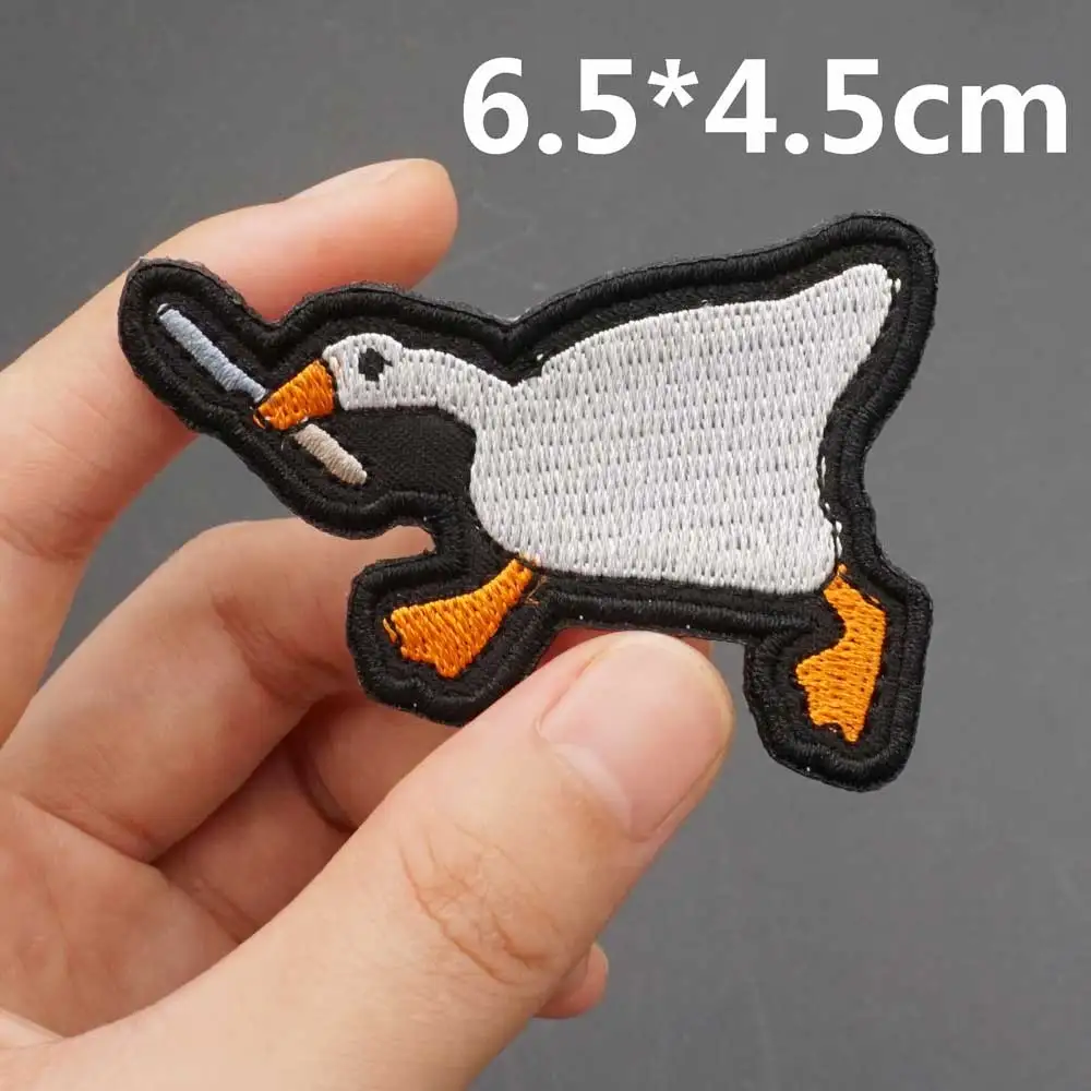 Never Trust A Duck Embroidery Patches Tactical Military Badge with Hook Loop Backing for Clothing Accessories
