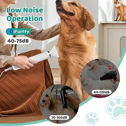Dog Hair Dryer 5 in 1 Portable Handheld Dog Blow Dryer Brush Pet Washing Hair dog Grooming Equipment