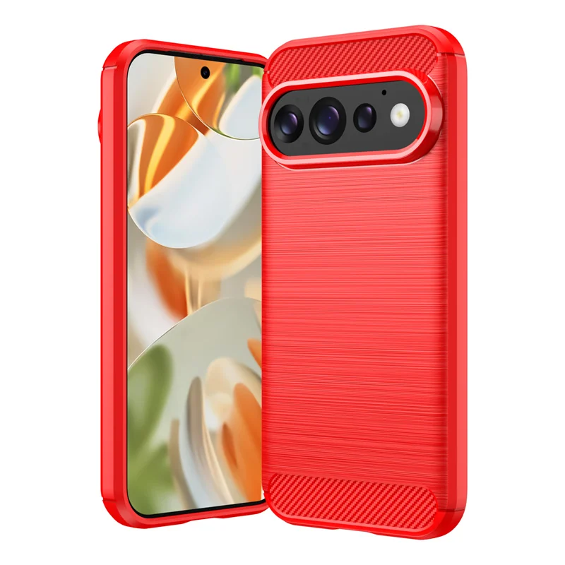 Carbon Fiber Shockproof Silicone Bumper Phone Case Cover