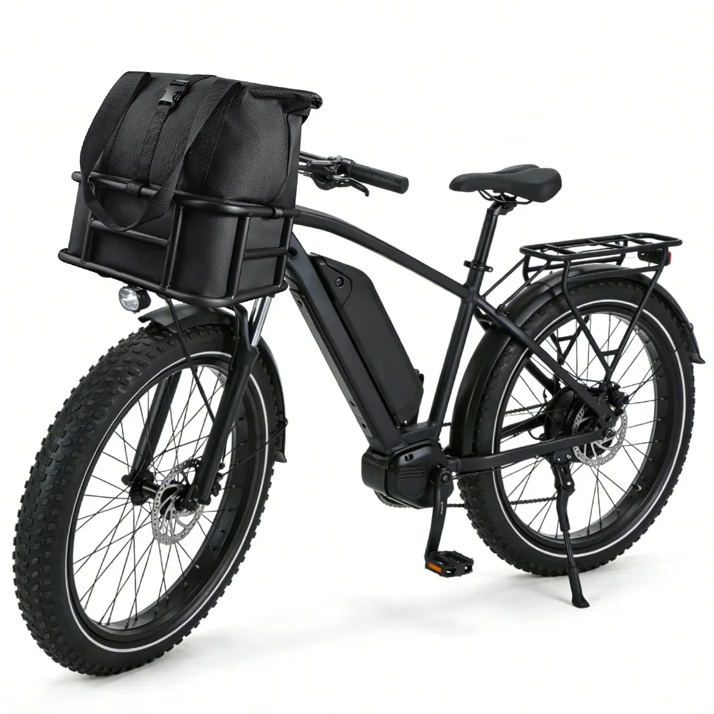 Rear Bike Basket Bicycle Cargo Rack Bag With Handle Large Capacity Fron E-Bike Basket Bike Baskets for Outdoor Travel Shopping
