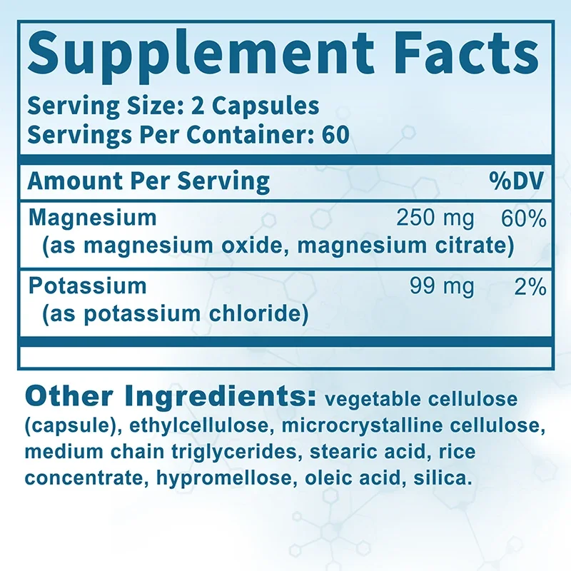 Potassium Magnesium - Supports Heart and Bone Health, Improves Circulation, Boosts Energy, Immune System S97266e95855f4b9fbe11a3940bfb3794h