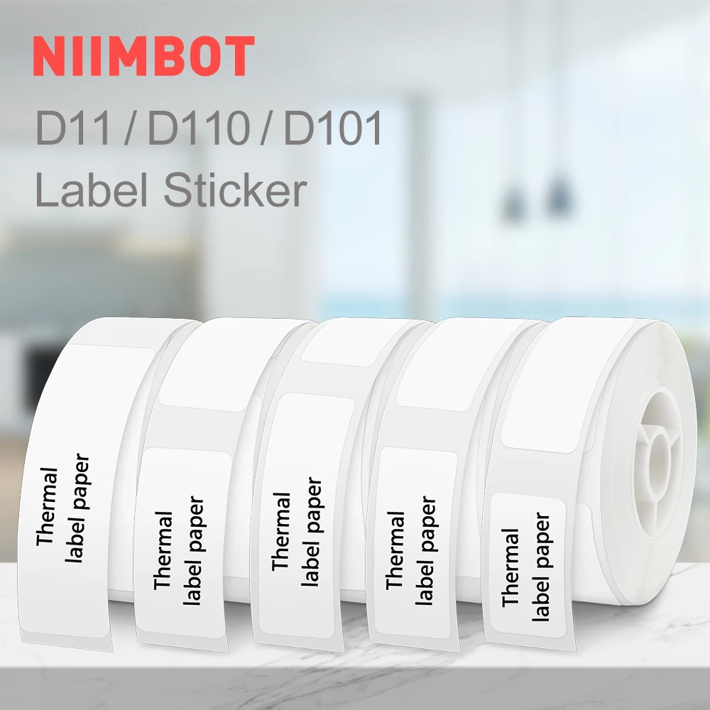 Niimbot D11 D110 D101 라벨 용지, Niimbot 라벨 메이커용 흰색 라벨 스티커, 12*50mm, 15*30mm, 12*40mm
