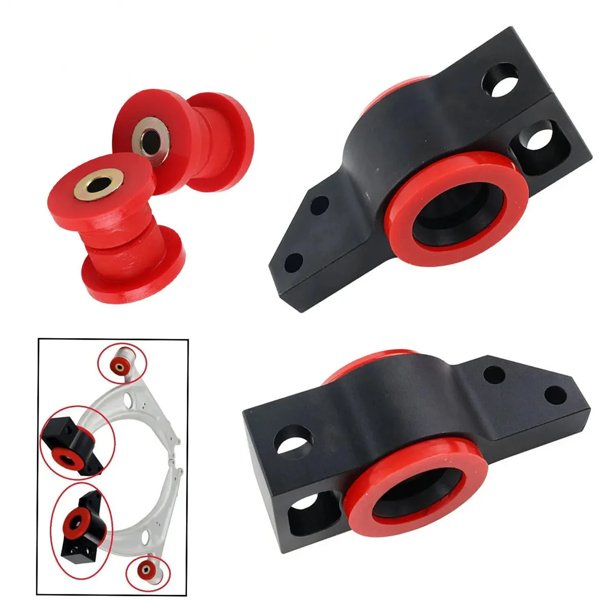 Polyurethane Front Control Arm Aluminum Bushing For VW Golf/GTI MK5/6 Jetta Touran EOS,Audi A3，Skoda Yeti Superb Octavia control arm bracket
