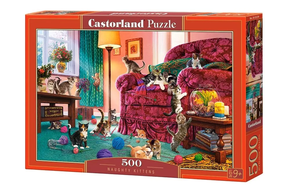 Пазл Castorland 500 деталей: Непослушные котята | Игрушки и хобби