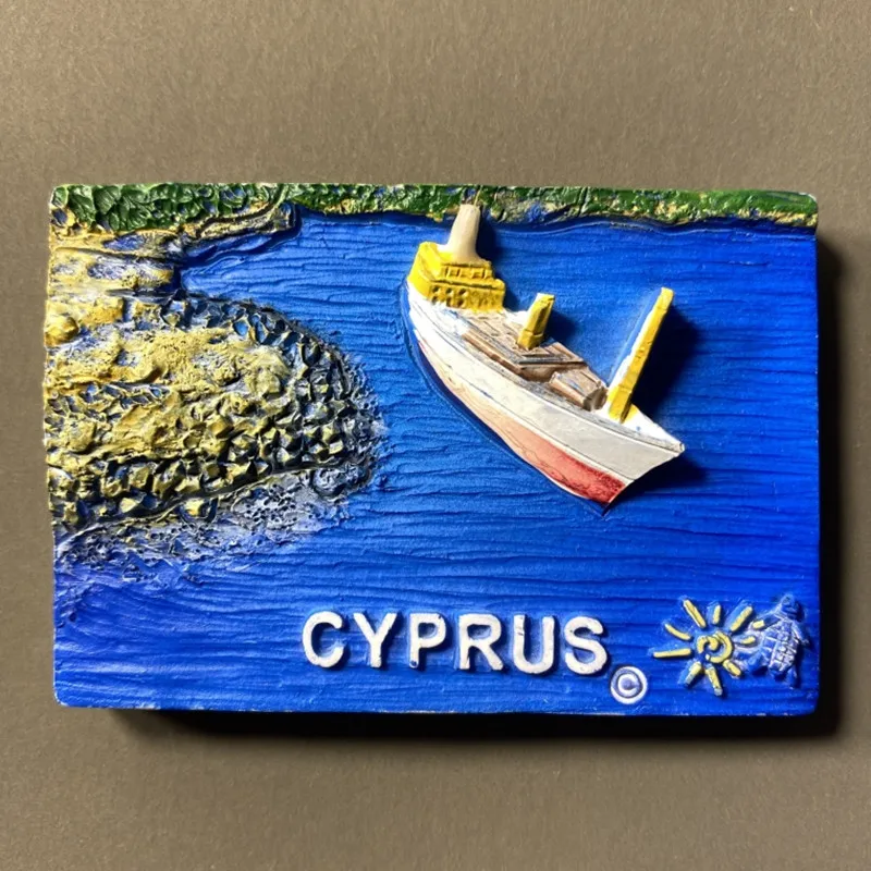 Magnetic Fridge Magnets Magnetic Sticker Magnetic Fridge Stickers Refrigerator Decor Europe Cyprus 3D Flavour Fridge Magnet Tourist Souvenirs Refrigerator Magnetic Stickers Travel collection Gift