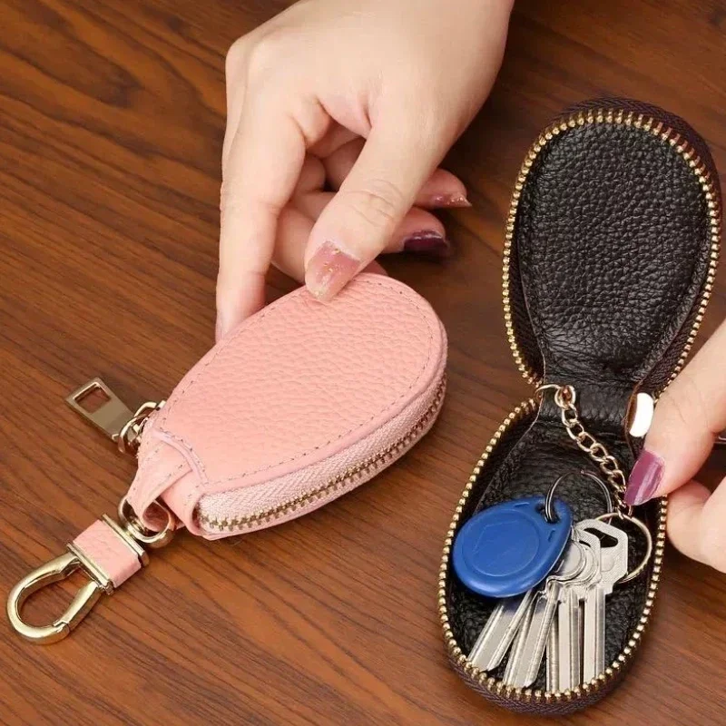1Pc Car Key Wallets Women Couples Zipper Door Keys Storage Mini Portable Multi-function Simple Solid Protection Classic Unisex key organizer,key protector,key case,key purse,key holder