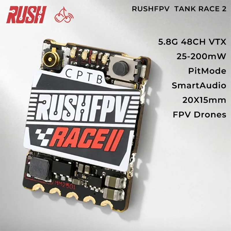 RushFPV Race2 VTX 5,8 GHz 200 mW FPV video emiter SmartAudio V2.1
