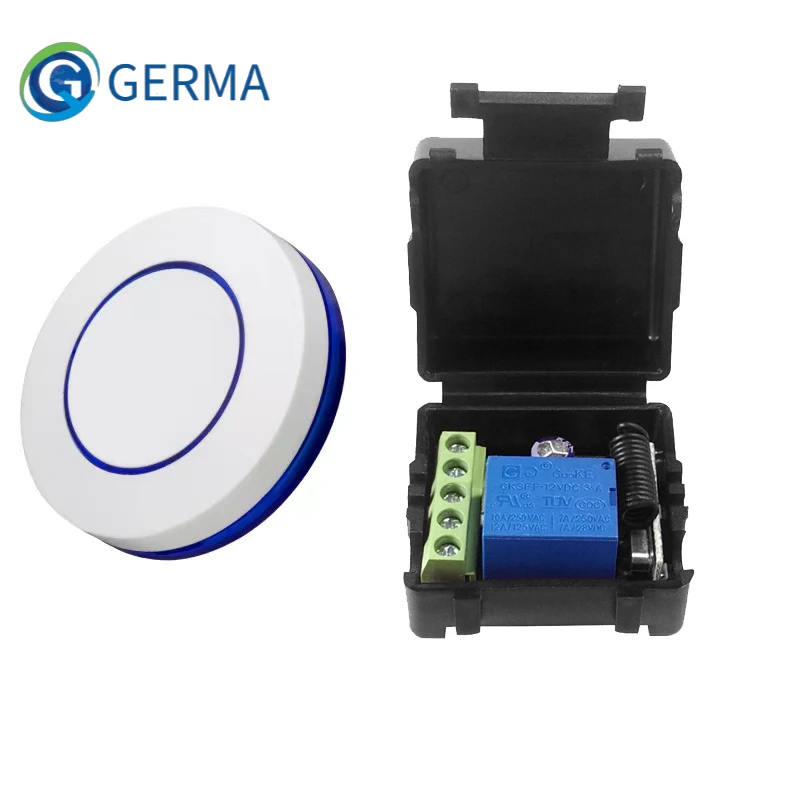 GERMA Wireless Remote Control Switch DC 12V 1CH Relay Receiver Module 433Mhz RF Transmitter for Garage Electric Door Smart Home |