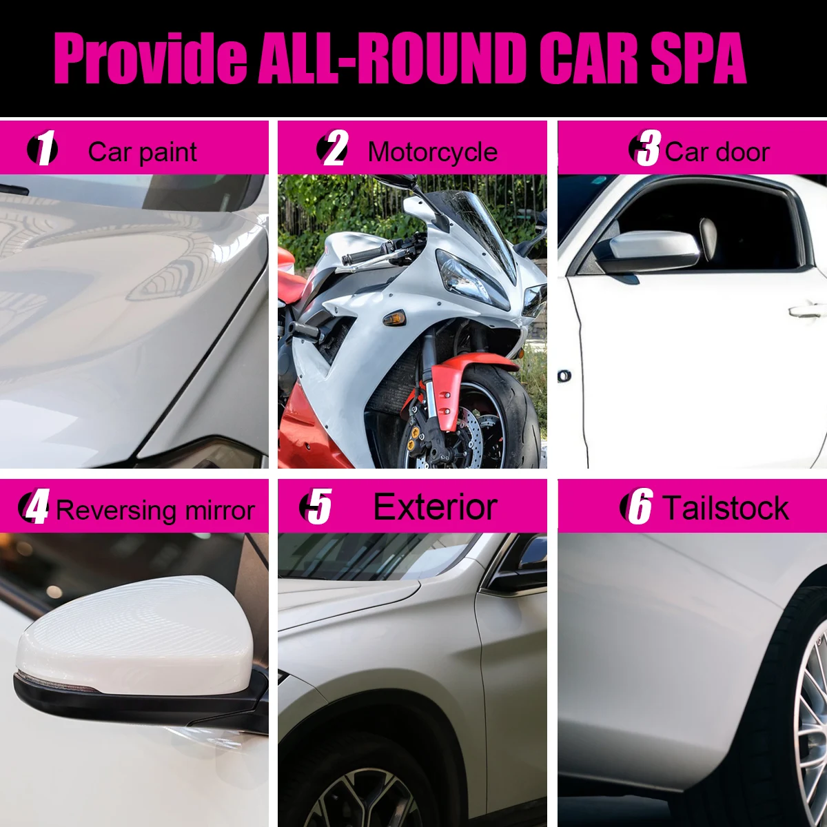 Flamingo F361W 410ml Bright White Wax Ceramic Nano Coating For White Car Crystal Polish Wax Color Miracle Hydrophobic Agent