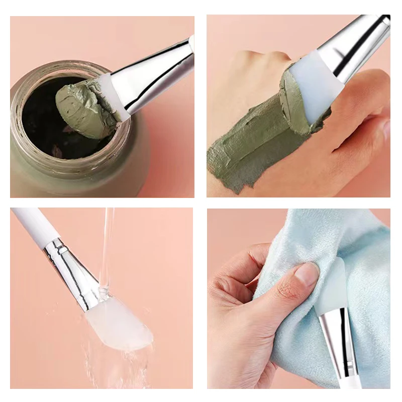 Professional Silicone Facial Mask Brush Cream Mixing Silicone Brush Makeup Brush Face Skin Care Tool 5