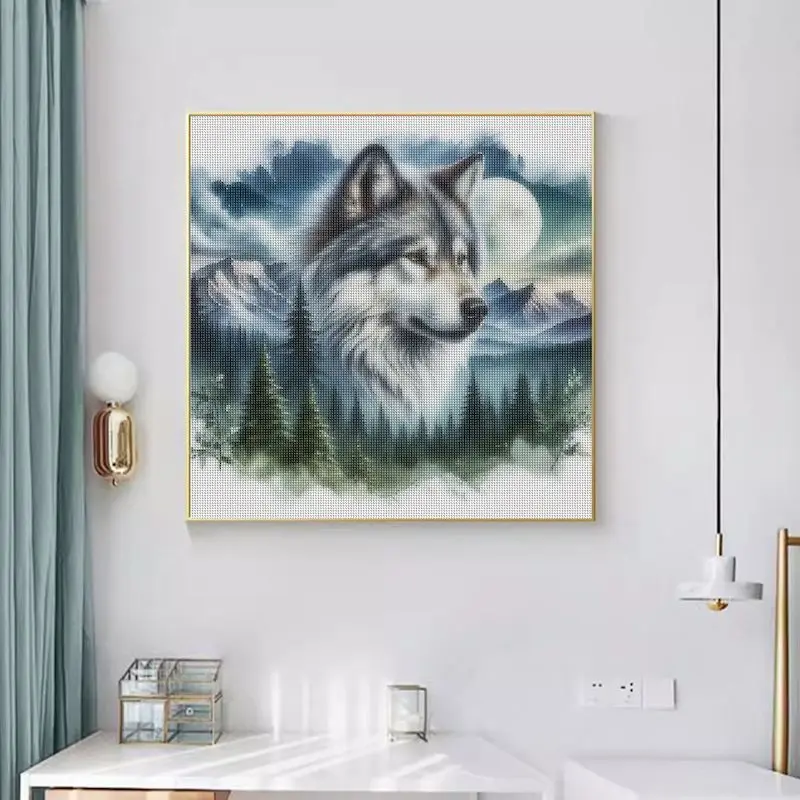 Diamond Painting 5D Animal Wolf Head Full Round Square for Home Wall Decoration