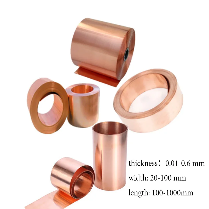 1PC 99.9% Pure Copper Metal Sheet Foil Plate Thickness 0.01-0.6 mm X 20-100 mm X 100-1000mm copper strip copper sheet titanium plate sheet
