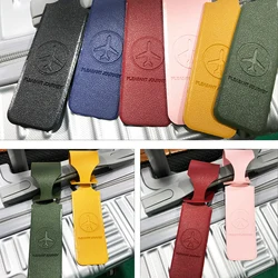 High Quality PU Leather Luggage Tags Suitcase ID Addres Holder Baggage Tag Portable Label Travel Accessories Handbag Tag