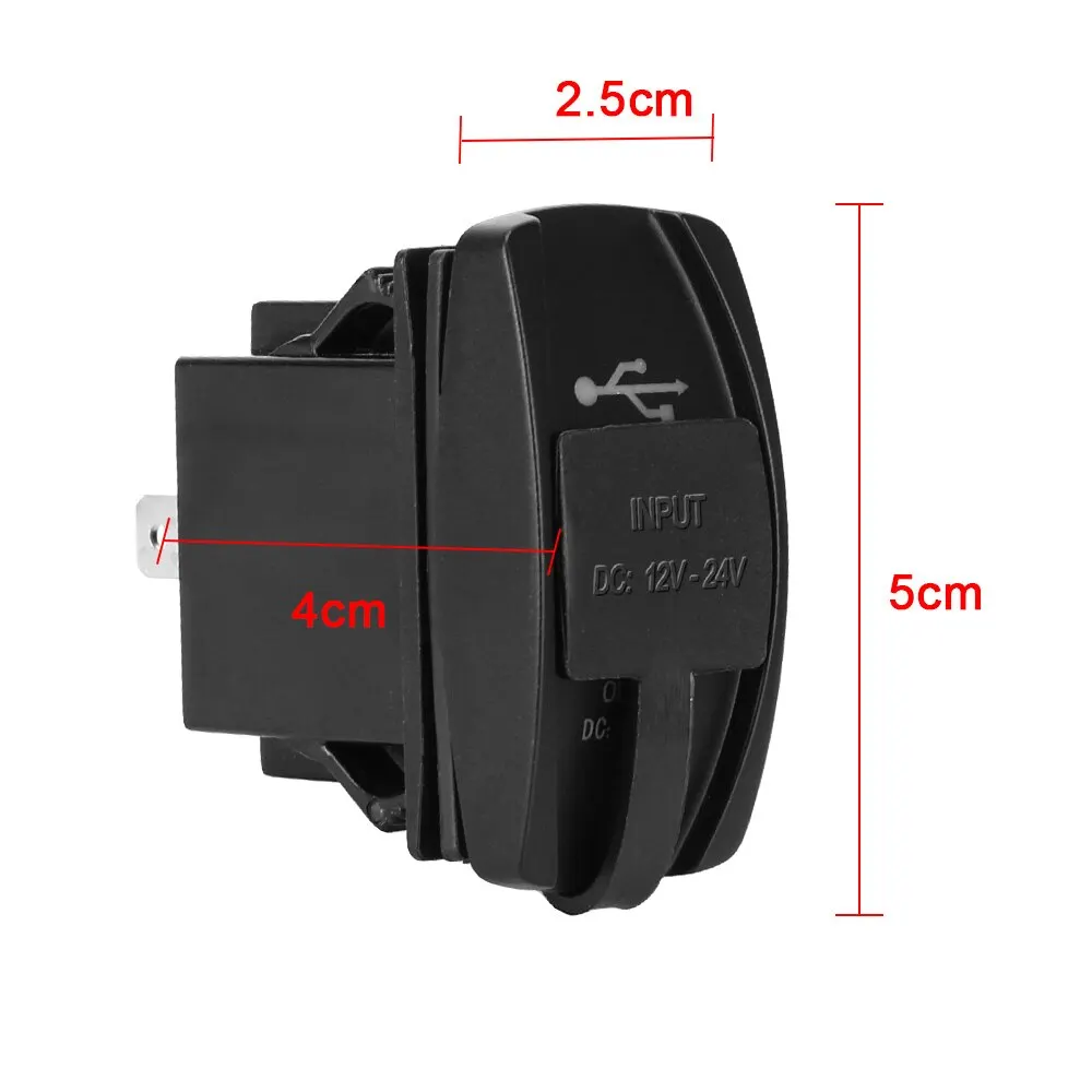 Car Charger 5V 3.1A LED Car Socket Dual USB Ports Dustproof Phone Power Adapter For Truck RV Camper Caravans