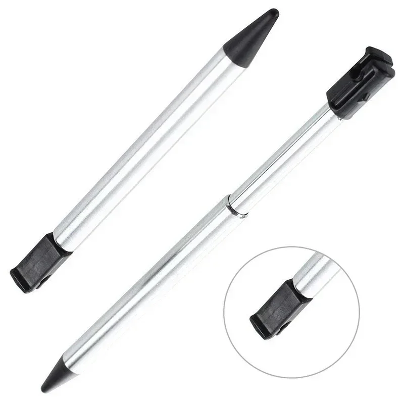 100pcs Retractable Stylus Metal Extendable Touch Screen Pen For Nintendo 3DS Games Accessories